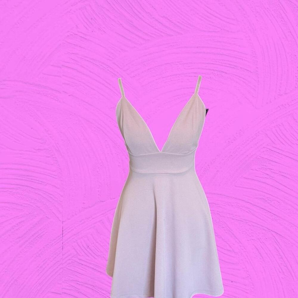 Lavender Mini Dress With Spaghetti